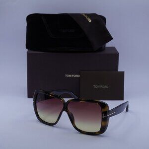 Tom Ford Marilyn FT1037 52Z Square Sunglasses – Havana/Violet